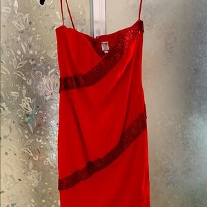 Elegant Red Sequin Dress